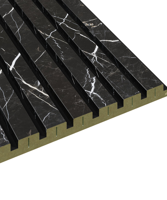 Latt Novo-Hydro - Black & Black Marble (Set van 2 panelen / 1,66m²)