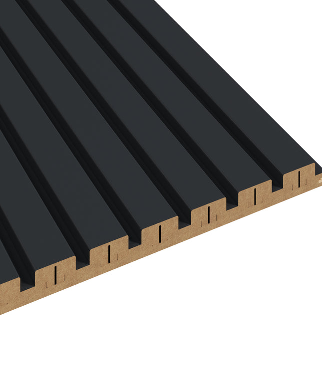 Latt - Matte Black (Set van 2 panelen / 1,66m²)