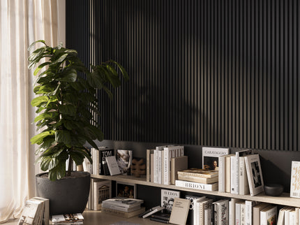 Riff - Matte Black (1 Paneel / 0,57m²)