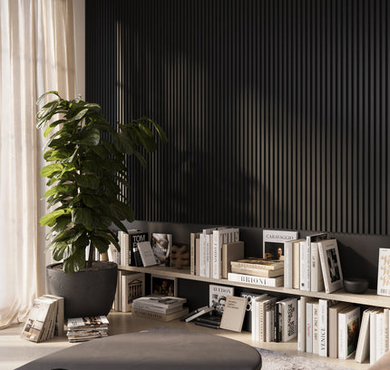 Riff - Matte Black (1 Paneel / 0,57m²)
