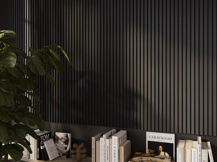 Riff - Matte Black (1 Paneel / 0,57m²)