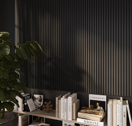 Riff - Matte Black (1 Paneel / 0,57m²)