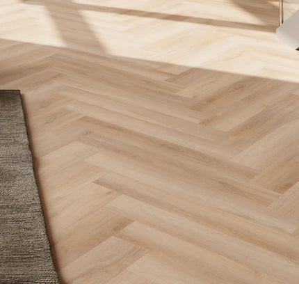 Royal Champagne Herringbone (Klik & Plak)